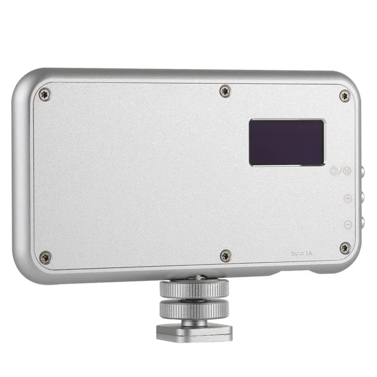 Éclairage de studio professionnel LED-013 Pocket (112 LED) pour vlogging, photographie et vidéo, avec écran OLED et adaptateur griffe pour appareils photo reflex numériques Canon/Nikon.