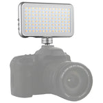 Éclairage de studio professionnel LED-013 Pocket (112 LED) pour vlogging, photographie et vidéo, avec écran OLED et adaptateur griffe pour appareils photo reflex numériques Canon/Nikon.