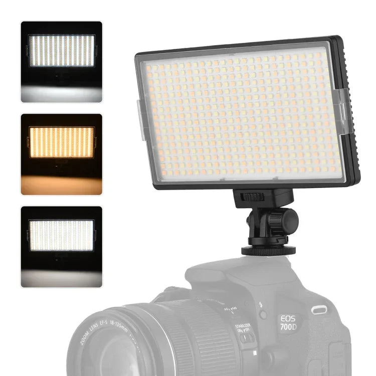 Éclairage LED01 416 LED 3600LM professionnel pour vlogging, photographie, vidéo et studio photo, compatible avec les appareils photo reflex numériques Canon/Nikon.