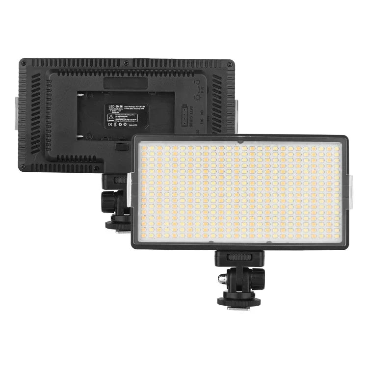 Éclairage LED01 416 LED 3600LM professionnel pour vlogging, photographie, vidéo et studio photo, compatible avec les appareils photo reflex numériques Canon/Nikon.