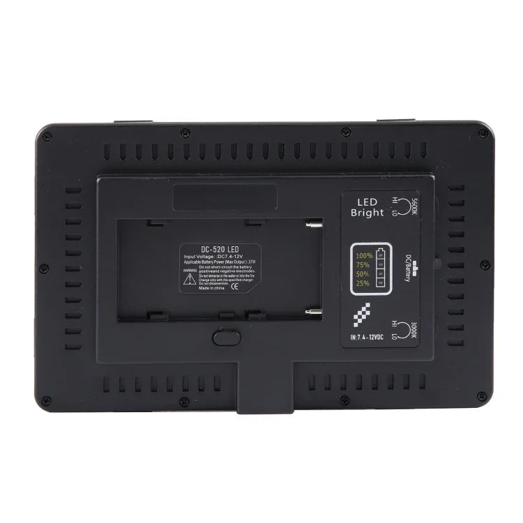 Éclairage LED01 520 LED 4100LM professionnel pour vlogging, photographie, vidéo et studio photo, compatible avec les appareils photo reflex numériques Canon/Nikon.