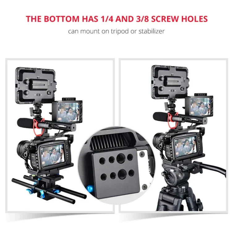 YELANGU C9-A YLG0911A Poignée Stabilisateur de cage pour caméra vidéo DJI BMPCC 4K, C9-A