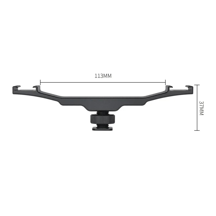 Adaptateur de fixation double griffe porte-accessoires YELANGU YLG0702A, support d'extension en alliage d'aluminium, support double griffe porte-accessoires.