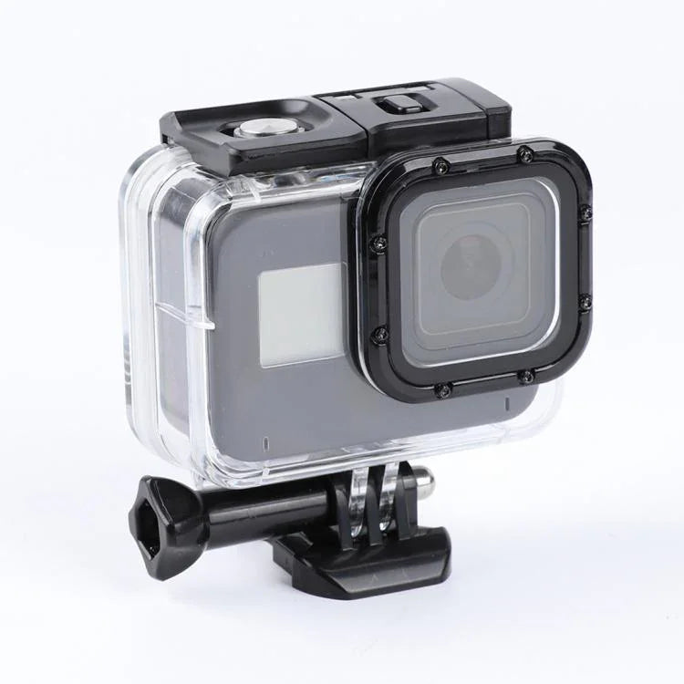Boîtier de protection étanche 45 m avec boucle et vis de fixation de base pour GoPro HERO8 Black