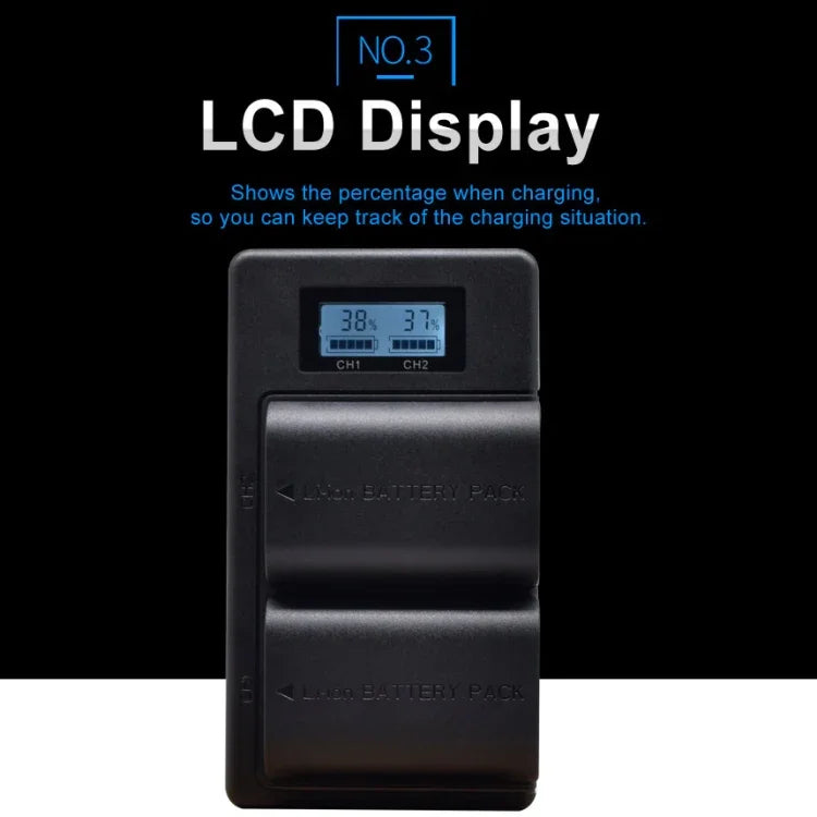 Chargeur de batterie et écran LCD numérique pour appareils photo reflex numériques Canon série LP-E6