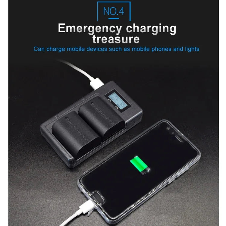 Chargeur de batterie et écran LCD numérique pour appareils photo reflex numériques Canon série LP-E6
