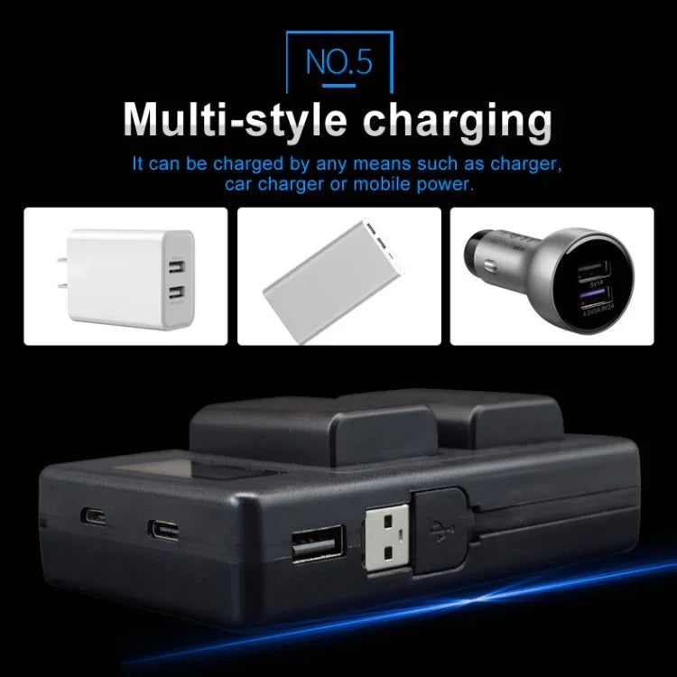 Chargeur de batterie et écran LCD numérique pour appareils photo reflex numériques Canon série LP-E6