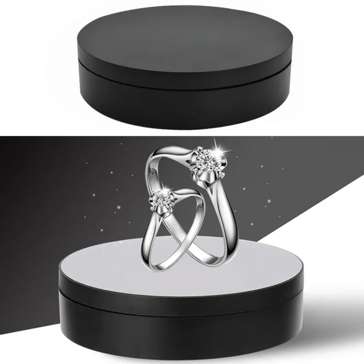 Plateau tournant intelligent de 13,8 cm avec chargement USB et rotation à 360°, support idéal pour la prise de photos et de vidéos, supporte jusqu'à 3 kg.