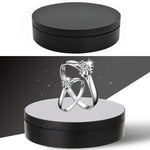 Plateau tournant intelligent de 13,8 cm avec chargement USB et rotation à 360°, support idéal pour la prise de photos et de vidéos, supporte jusqu'à 3 kg.