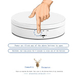 Plateau tournant intelligent de 13,8 cm avec chargement USB et rotation à 360°, support idéal pour la prise de photos et de vidéos, supporte jusqu'à 3 kg.