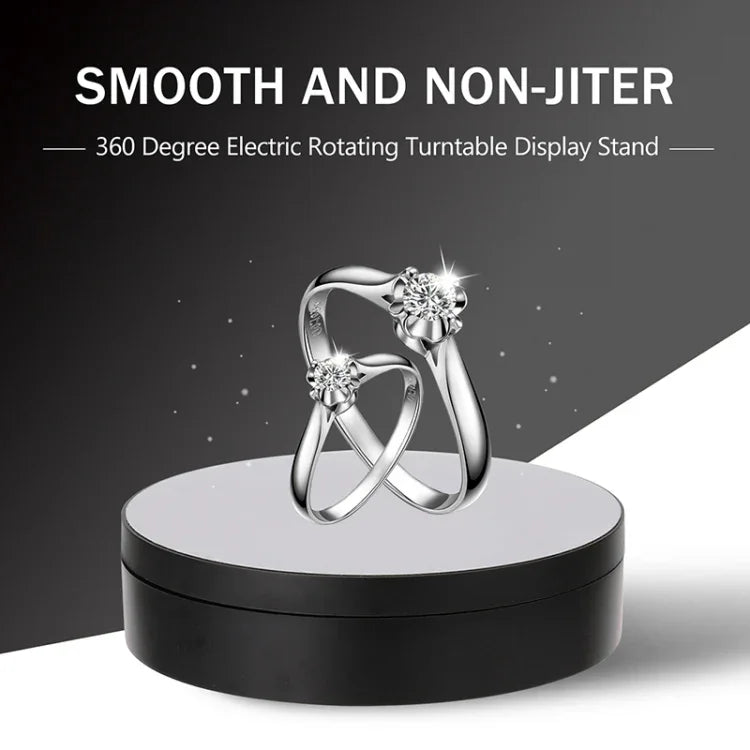 Plateau tournant intelligent de 13,8 cm avec chargement USB et rotation à 360°, support idéal pour la prise de photos et de vidéos, supporte jusqu'à 3 kg.