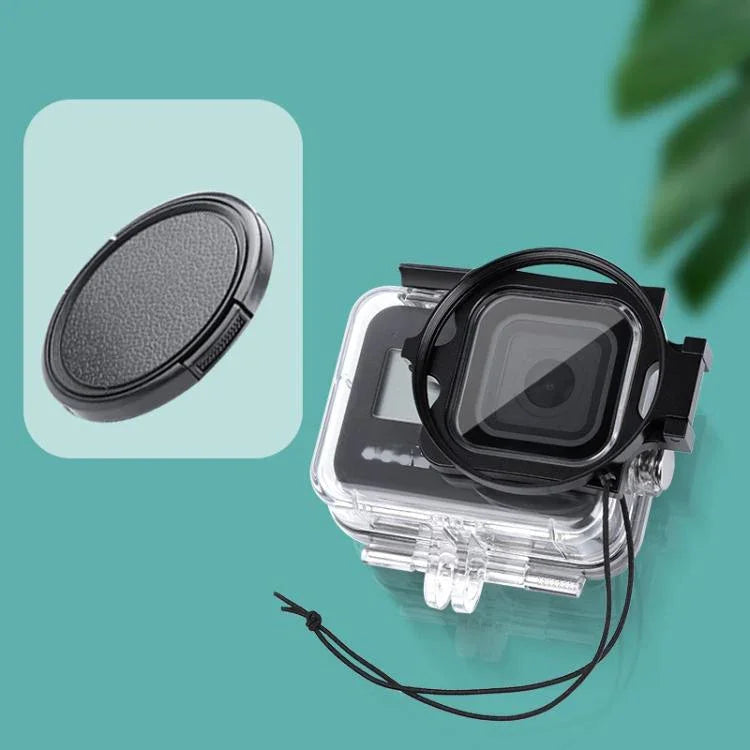 Bague d'adaptation pour filtre RUIGPRO 58 mm pour GoPro HERO8 + étui étanche avec bouchon d'objectif