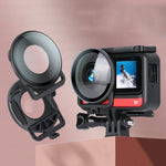 Protection d'objectif en verre trempé avec cadre pour appareil photo panoramique Insta360one R, compatible avec Insta360 One R