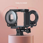 Protection d'objectif en verre trempé avec cadre pour appareil photo panoramique Insta360one R, compatible avec Insta360 One R