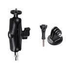 Support de fixation pour moto avec tige de connexion M10 de 9 cm, adaptateur pour trépied et vis inclus, compatible avec GoPro, Insta360, DJI et autres caméras d'action.