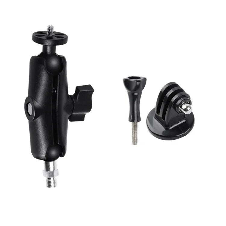 Support de fixation pour moto avec tige de connexion M10 de 9 cm, adaptateur pour trépied et vis inclus, compatible avec GoPro, Insta360, DJI et autres caméras d'action.