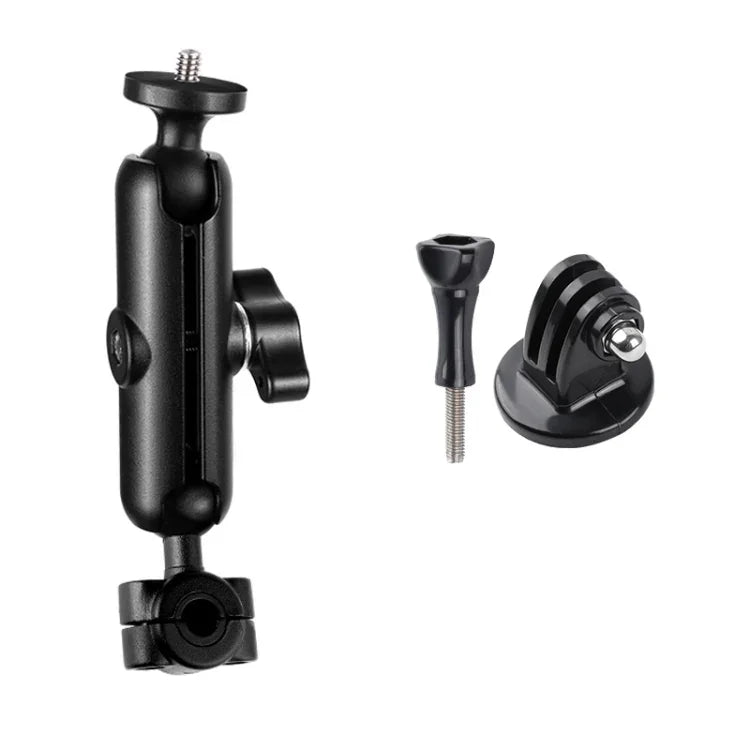 Support de rétroviseur moto à rotule de 20 mm avec tige de connexion de 9 cm, adaptateur pour trépied et vis inclus pour GoPro, Insta360, DJI et autres caméras d'action.