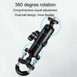 Support de fixation pour guidon de moto avec rotule de 20 mm, tige de connexion de 9 cm, adaptateur pour trépied et vis inclus, compatible avec GoPro, Insta360, DJI et autres caméras d'action.