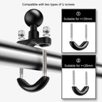 Support de fixation pour guidon de moto avec rotule de 20 mm, tige de connexion de 9 cm, adaptateur pour trépied et vis inclus, compatible avec GoPro, Insta360, DJI et autres caméras d'action.