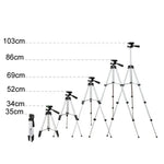 Trépied de diffusion en direct 3120, pieds pliables en 4 sections, support en alliage d'aluminium avec rotule tridimensionnelle en forme de U pour reflex numériques et appareils photo numériques, hauteur réglable : 34-103 cm, 3120 argent, 3120 noir