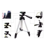 Trépied de diffusion en direct 3120, pieds pliables en 4 sections, support en alliage d'aluminium avec rotule tridimensionnelle en forme de U pour reflex numériques et appareils photo numériques, hauteur réglable : 34-103 cm, 3120 argent, 3120 noir