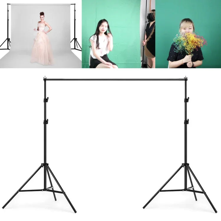 Kit de support de fond de studio photo 200x200cm avec barres transversales, 200x200cm
