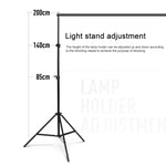 Kit de support de fond de studio photo 200x200cm avec barres transversales, 200x200cm