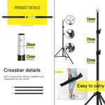 Kit de support de fond de studio photo 200x200cm avec barres transversales, 200x200cm