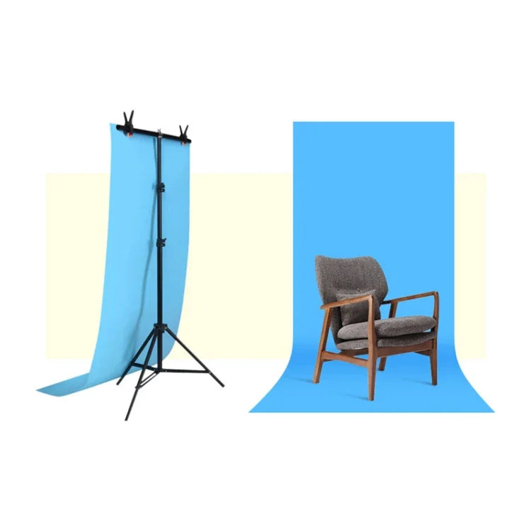 Support de fond de studio photo en forme de T, kit de barres transversales avec pinces, 100 x 200 cm (fond non inclus), 100 x 200 cm