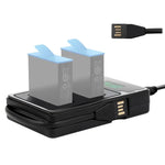 Chargeur double batterie avec écran LCD et affichage de la capacité de charge pour GoPro HERO9 Black / HERO10 Black