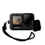 Étui de protection en silicone pour GoPro HERO10 Black / HERO9 Black avec dragonne et cache-objectif, pour GoPro HERO10 Black