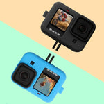 Étui de protection en silicone pour GoPro HERO10 Black / HERO9 Black avec dragonne et cache-objectif, pour GoPro HERO10 Black
