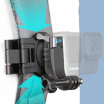 Support de sac à dos à bandoulière rotatif à 360 degrés RUIGPRO avec sangle de fixation rapide pour GoPro, Insta360, DJI et autres caméras d'action
