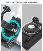 Support de sac à dos à bandoulière rotatif à 360 degrés RUIGPRO avec sangle de fixation rapide pour GoPro, Insta360, DJI et autres caméras d'action