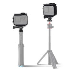 Boîtier de protection à cadre en plastique pour GoPro HERO10 Black / HERO9 Black, avec boucle de fixation et vis longue.