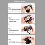 Boîtier de protection avec cadre en plastique ABS pour GoPro HERO10 Black / HERO9 Black, fixation basique par boucle et vis.