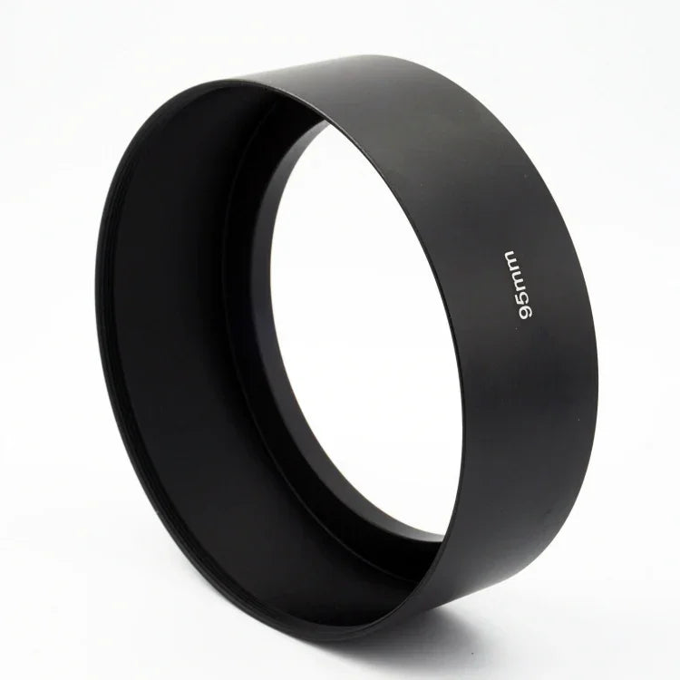 Pare-soleil tubulaire droit entièrement métallique, filetage 95 mm, pour téléobjectif moyen, 95 mm