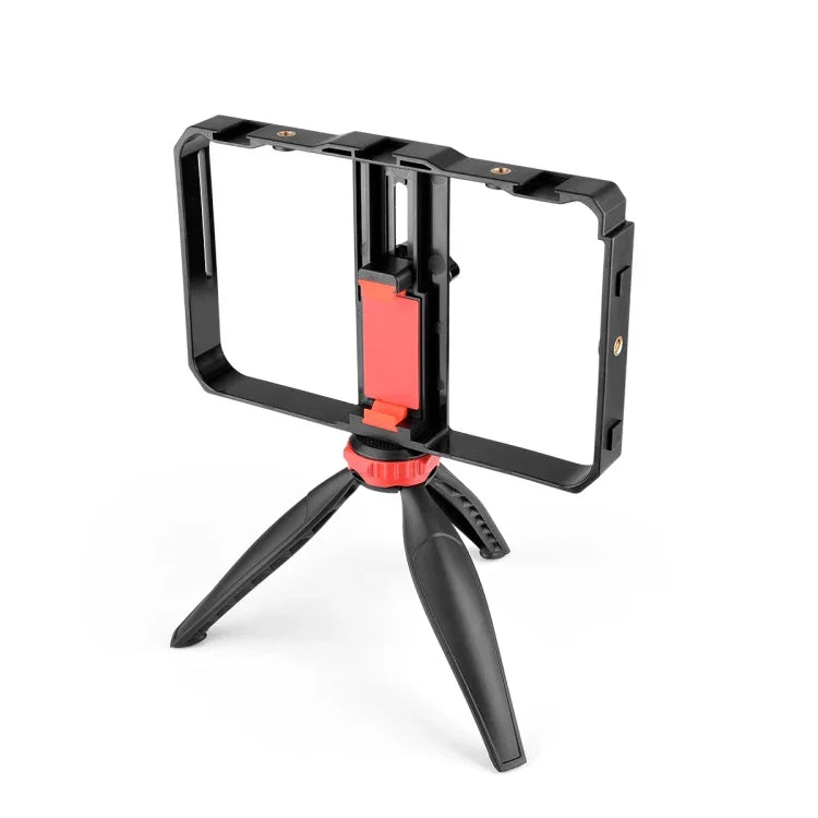 YELANGU PC203 YLG1801C Kit trépied/support de caméra LED pour selfies, vidéo, vlogging et diffusion en direct, avec poignée et stabilisateur en plastique.