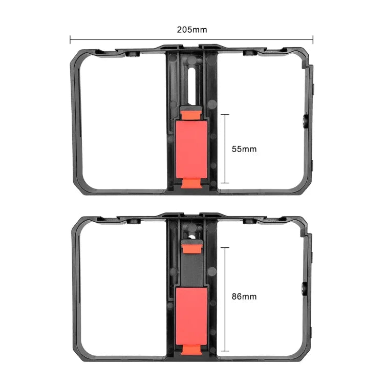 YELANGU PC203 YLG1801C Kit trépied/support de caméra LED pour selfies, vidéo, vlogging et diffusion en direct, avec poignée et stabilisateur en plastique.
