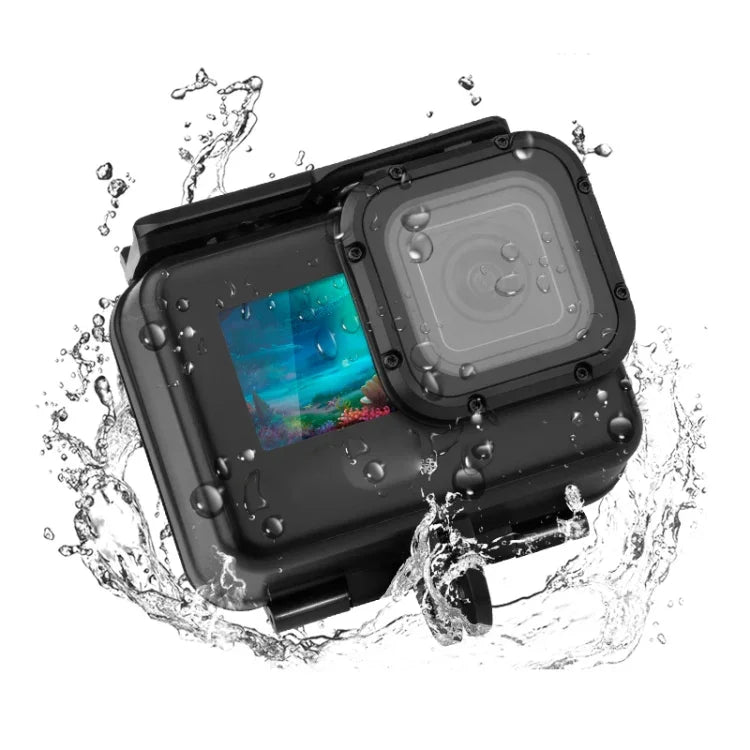 Boîtier étanche 50 m avec boucle, fixation basique et vis pour GoPro HERO10 Black / HERO9 Black.