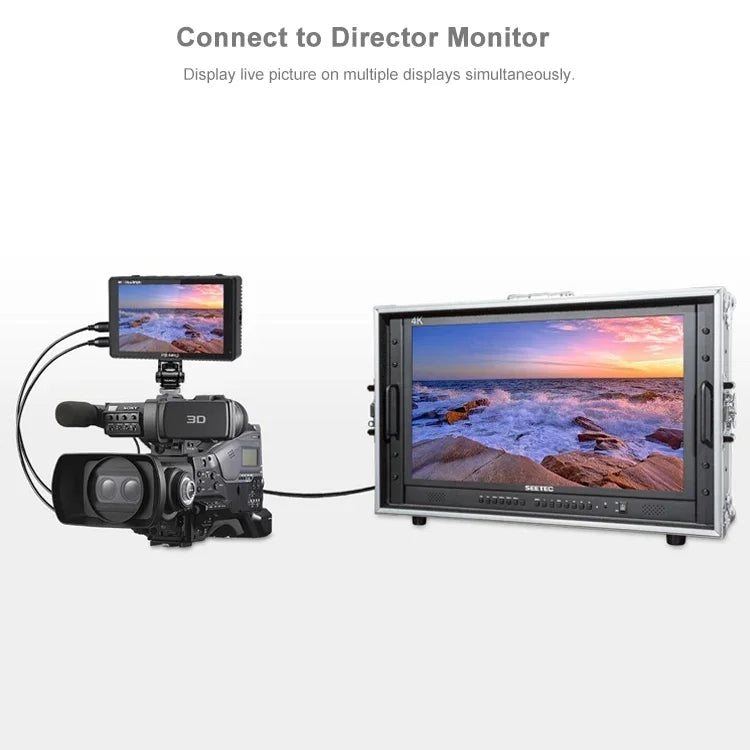Moniteur de terrain FEELWORLD LUT6S 1920x1080 2600 nits 6 pouces IPS Écran tactile HDMI 4K SDI HDI, LUT6S