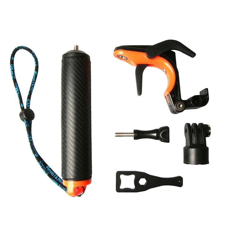 Déclencheur + poignée flottante, bâton de plongée avec dragonne anti-perte réglable, vis et clé pour GoPro HERO7/6 Black/5 Black, déclencheur