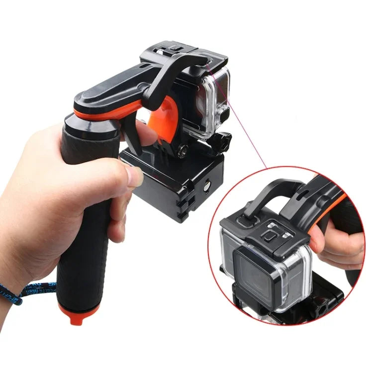 Déclencheur + poignée flottante, bâton de plongée avec dragonne anti-perte réglable, vis et clé pour GoPro HERO7/6 Black/5 Black, déclencheur