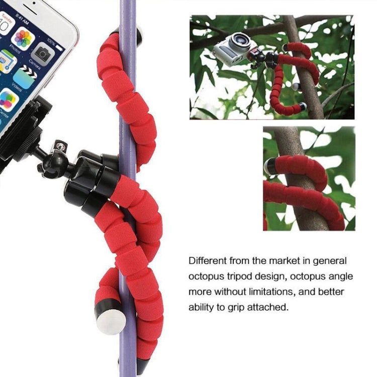 Mini trépied flexible en mousse Octopus avec pince pour téléphone et télécommande