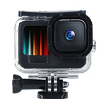 Boîtier de protection antichoc et anti-poussière avec orifice de chargement, boucle et fixation de base (vis incluses) pour GoPro HERO10 Black / HERO9 Black