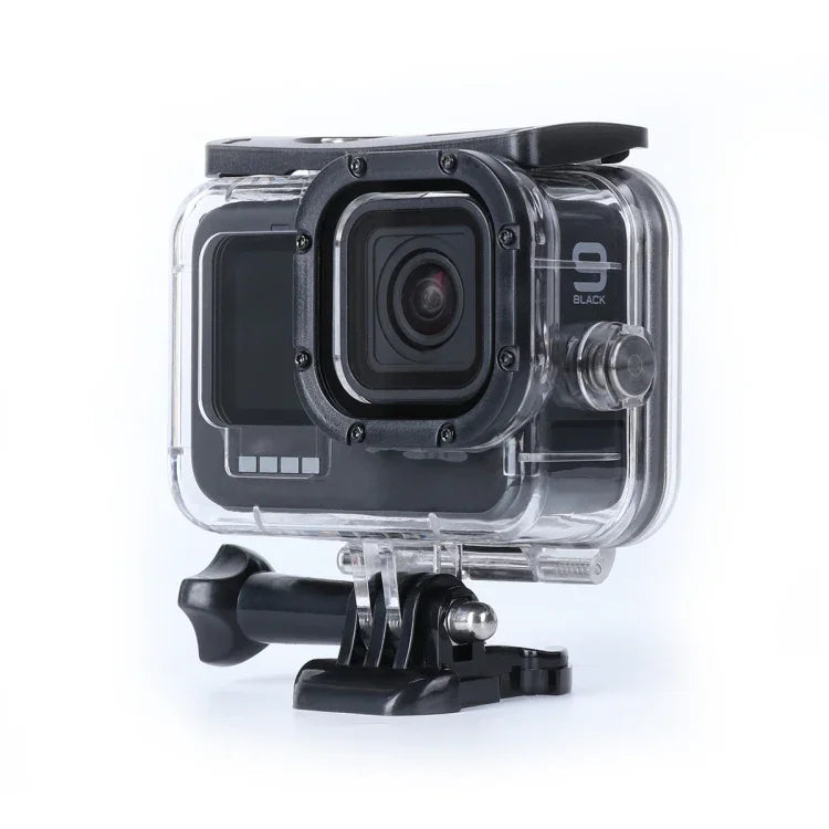 Boîtier de protection antichoc et anti-poussière avec orifice de chargement, boucle et fixation de base (vis incluses) pour GoPro HERO10 Black / HERO9 Black