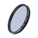 Filtre CPL professionnel RUIGPRO 52 mm pour GoPro HERO10 Black / HERO9 Black, avec bague d'adaptation et bouchon d'objectif.