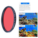 Filtre RUIGPRO 10 en 1 pour GoPro HERO10 Black / HERO9 Black Professional 52 mm (UV + ND2 + ND4 + ND8 + Star 8 + CPL + Jaune/Rouge/Violet + Gros plan 10x) avec bague d'adaptation et bouchon d'objectif.