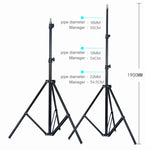 TRIOPO Oubao 1,9 m trépied en métal pour lampe de studio portable, hauteur 1,9 m