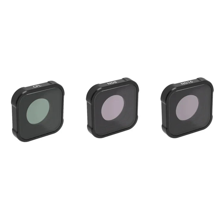Filtre d'objectif JSR série KB CPL+ND8+ND16 pour GoPro HERO13 Black /12 Black /11 Black /10 Black /9 Black, 3 en 1